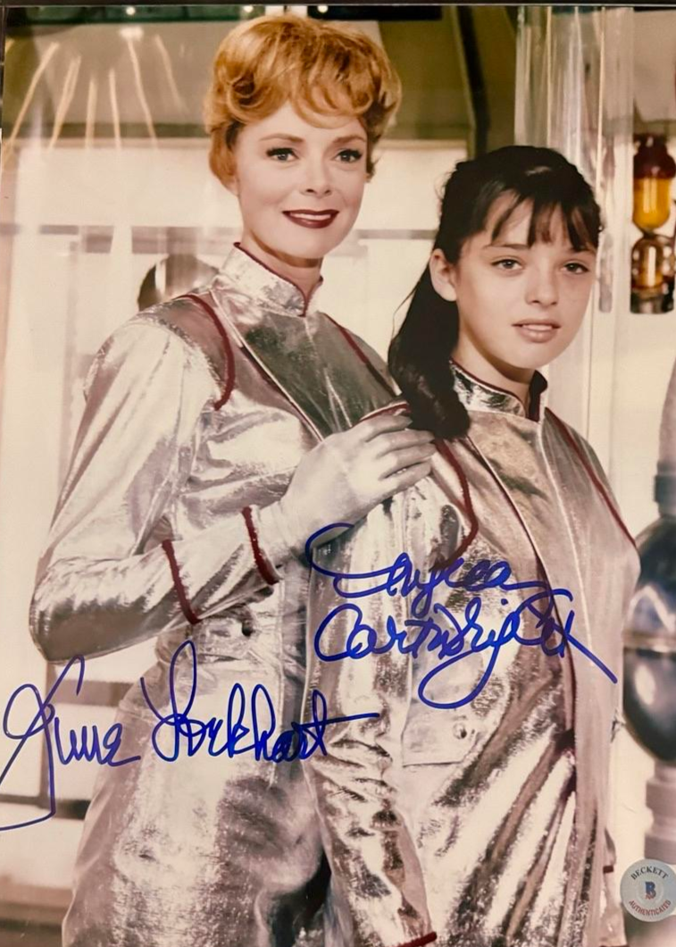 June Lockhart & Angela Cartwright Signed 8x10 Photo (Lost In Space) - Beckett COA